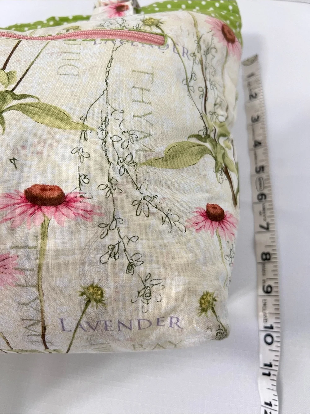 Handmade Floral Herb Garden Girl Prairie Cottagecore Bloomcore Handbag Tote Bag
